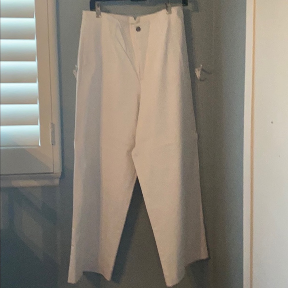 J. Peterman White Wide Leg Jeans Sz 14